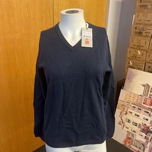 Kjus Women's Kicki V-Neck Pullover - Atlanta Blue Melange - Size Medium